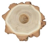 50206 Dřevěn&yacute; sv&iacute;cen na čajovou sv&iacute;čku L průměr cca 16 cm s kůrou-3