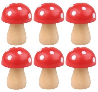 Muchotrávka drevená 2,5 cm, 6 ks