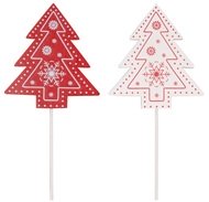 5488 Dřevěn&eacute; stromky na &scaron;pejli 8 cm + &scaron;pejle, 2 ks -1