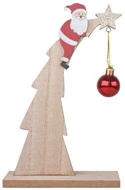 Santa s bankou na stromčeku na postavenie 14 x 22 cm
