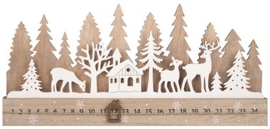 Adventný kalendár panorama les 40 x 18 cm