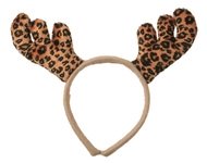 Čelenka zo soba parohy s leopardím vzorom 11 cm