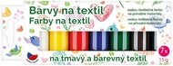 6108 Sada barev na tmavý a bervný textil 7x20 g + šablony -1