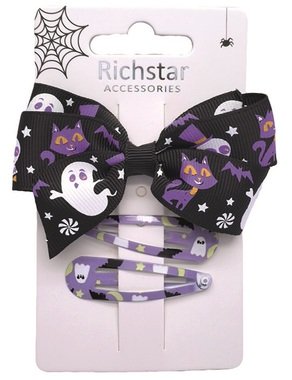 Sponky do vlasov Halloween fialová sada 3 ks