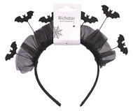 6341 Čelenka do vlasů s netopýry černá, obvod 37 cm-1