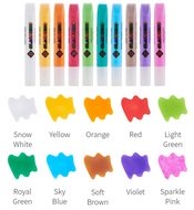 6427 Barvy na sklo sada 10 barev 10,5 ml + 12 skl&iacute;ček DEZERTY-2