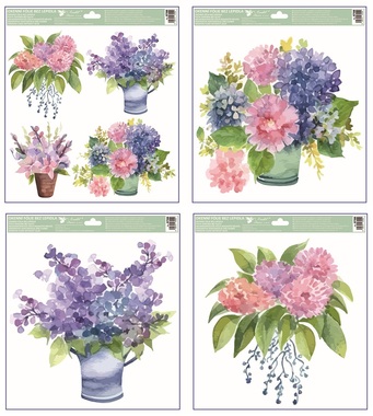 Okenná fólia Kvety 30 x 33,5 cm