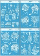 Okenné fólie Biele kvety 42 x 30 cm