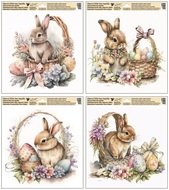 6905 Okenn&iacute; f&oacute;lie velikonočn&iacute; zaj&iacute;ček s glitry 30 x 33,5 cm-1