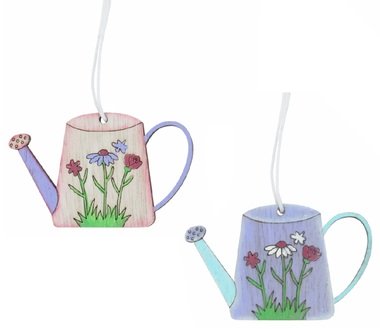 Kanva drevená fialová 6,5 x 4 x 0,5 cm na zavesenie, 8 ks v krabičke