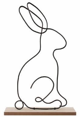 Zajac z kovu 17 x 31,5 x 5 cm na postavenie