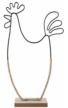 Dekorácia Kohút z kovu 18 x 31,5 x 5 cm na postavenie