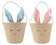 Košík textilný zajačik s ušami 15 x 12,5 x 15 cm 