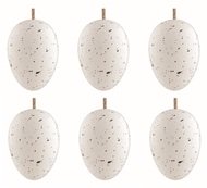 7590 Velikonočn&iacute; vejce plastov&aacute; Kropenat&aacute; světl&aacute; 6 cm na zavě&scaron;en&iacute;, 6 ks v s&aacute;čku-1