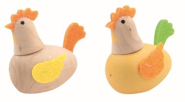 Sliepky drevené 4,5 x 4,5 x 2,5 cm na postavenie, 2 ks vo vrecku