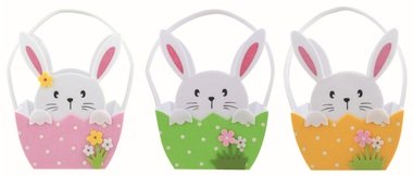 Košík z filcu s dekorom Zajaca 17 x 9 x 10,5 cm + Zajac + pútko