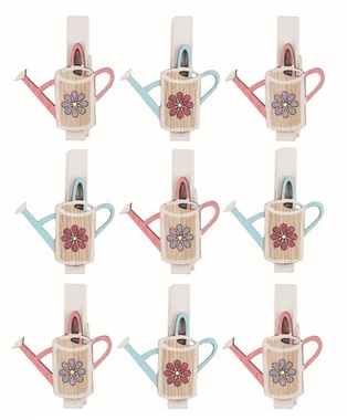 Konev drevená 3,5 × 3 × 0,3 cm,  na štipci, 9 ks v sáčku