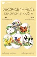 Zmršťovacia dekorácia na vajcia Domáce zvieratá 12 ks
