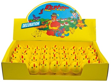 Veľkonočné kuriatka 3 x 5 x 3,5 cm, 36 ks