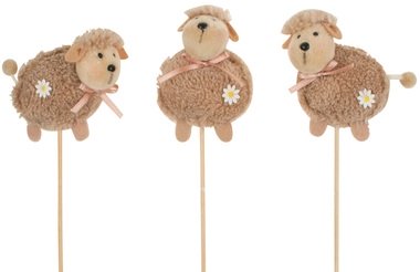 Ovečka hnedá 8 cm + špajľa