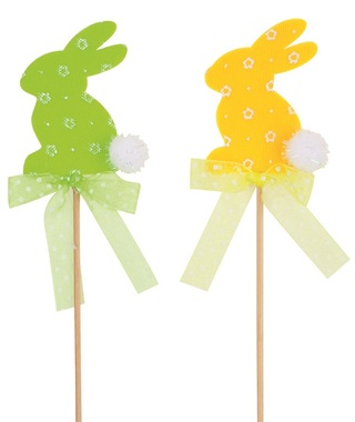 Zajačik s chvostom 6 x 6 x 0,5 cm + špajľa