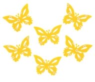 8878 Motýl filcový 5 cm, 6 ks v sáčku-3