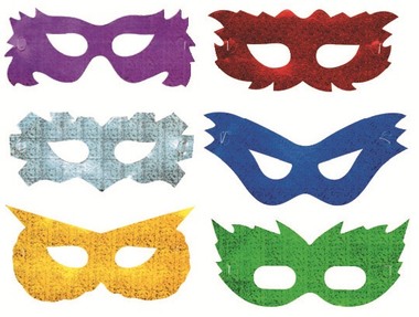 Škrabošky papierové s holografickým efektom 19 x 8 cm, 6 ks v balení