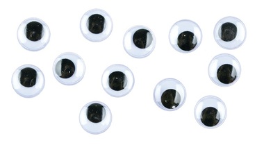 Pohyblivé oči 10 mm, 12 ks v balení