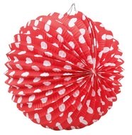 9231 Lampion červený s puntíky 23 cm-1