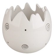 Kvetináč z keramiky s bodkami 12,5 x 11 x 12,5 cm 