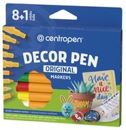 991019 Popisovače speciální na kov, sklo, plast, keramiku, kámen 8 + 1 ks CENTROPEN-1