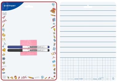 Školná tabuľka obojstranne stierateľná A4 linajky a štvorčeky