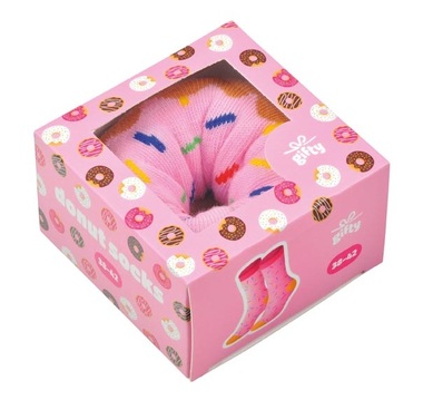 Ponožky Donut ružový 38-42, darčekové balenie